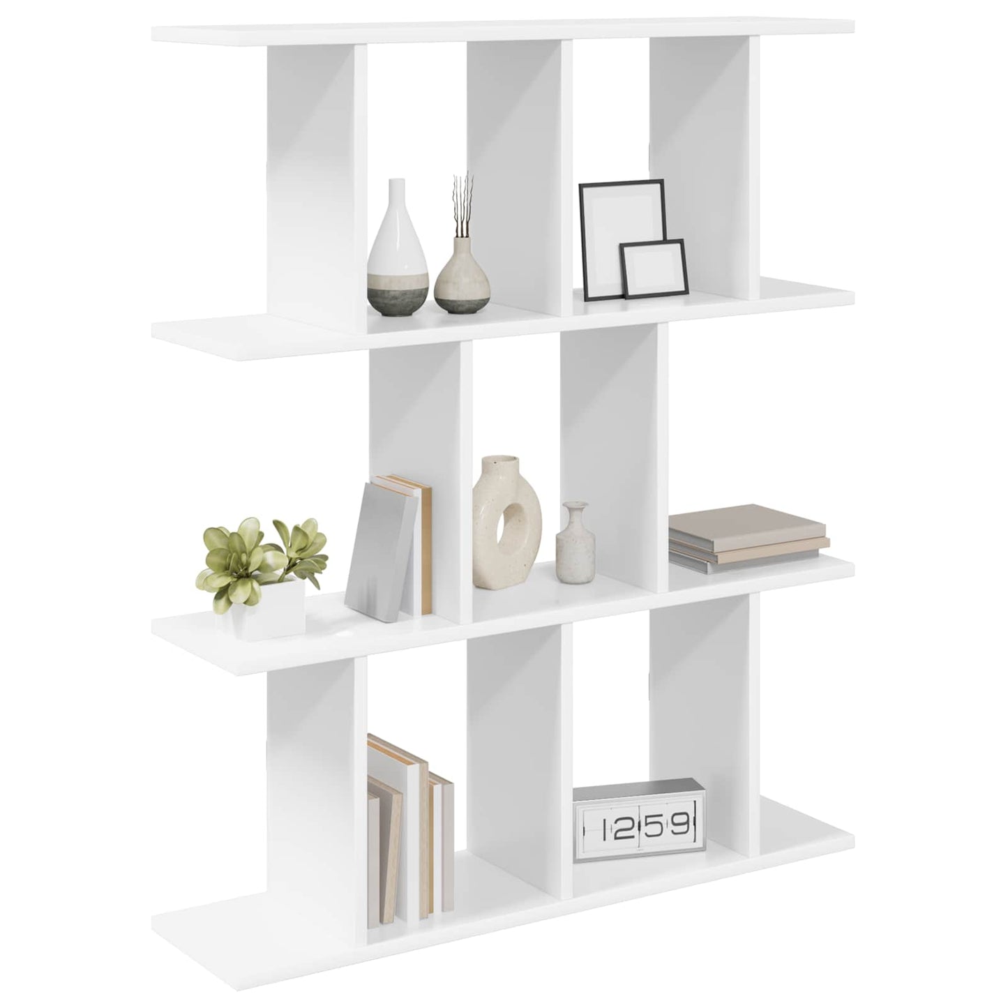 vidaXL Wall Shelf White 80 x 20 x 96 cm Engineered Wood