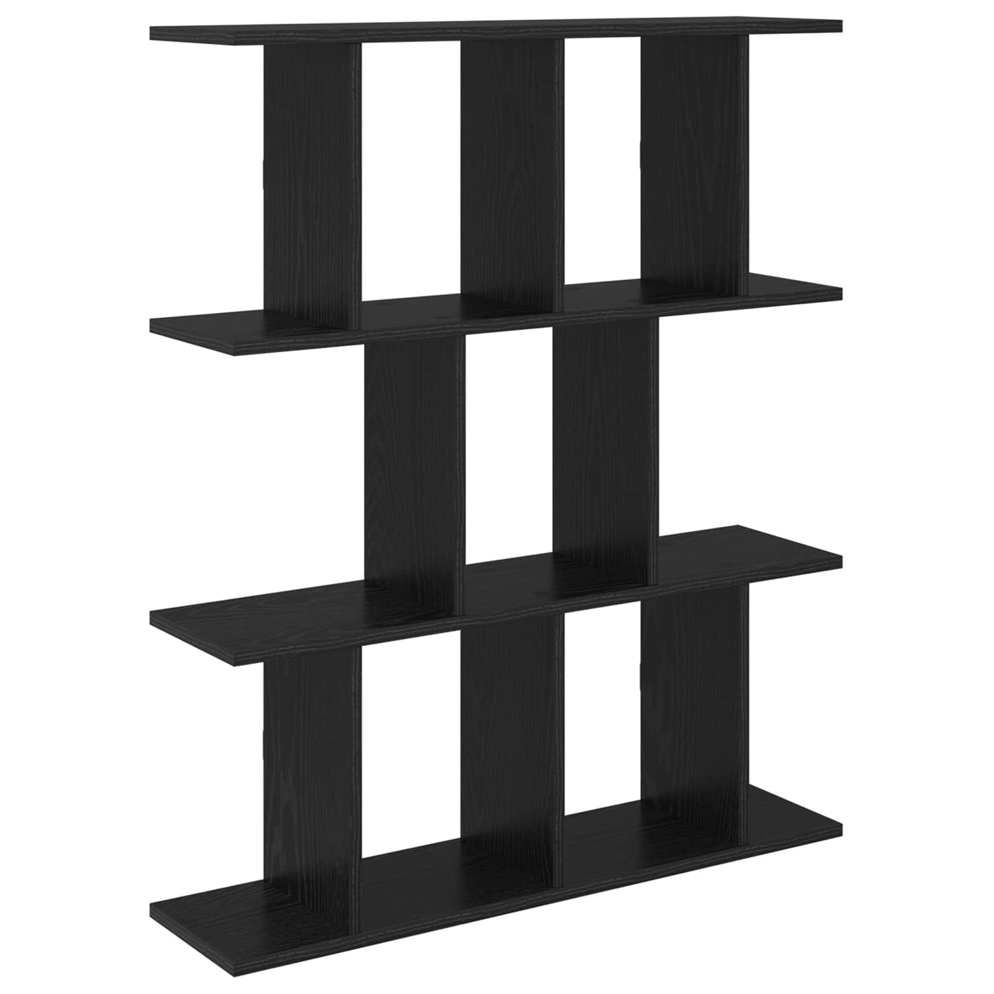 vidaXL Wall Shelf Black Oak 80 x 20 x 96 cm Engineered Wood