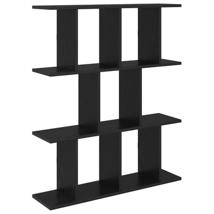 vidaXL Wall Shelf Black Oak 80 x 20 x 96 cm Engineered Wood