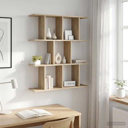 vidaXL Wall Shelf Sonoma Oak 80 x 20 x 96 cm Engineered Wood