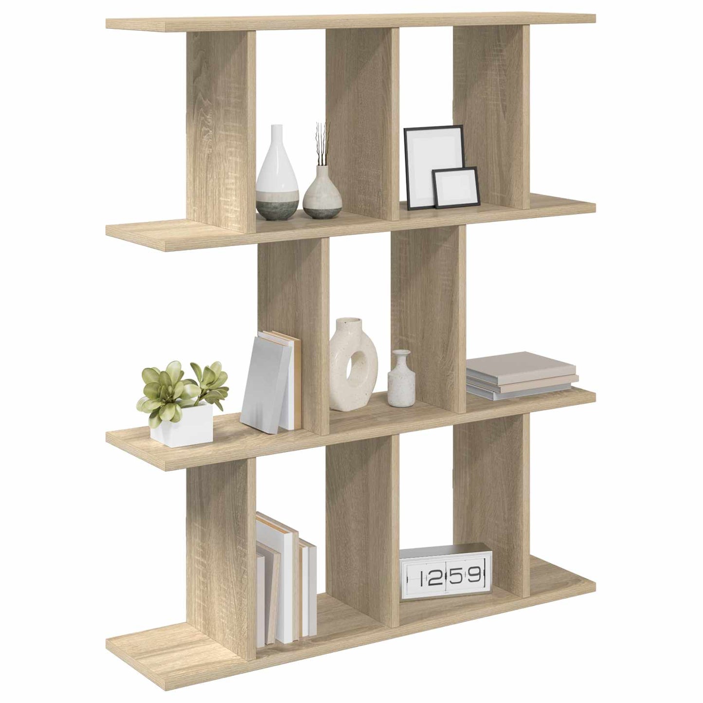 vidaXL Wall Shelf Sonoma Oak 80 x 20 x 96 cm Engineered Wood