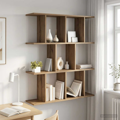 vidaXL Wall Shelf Artisan Oak 80 x 20 x 96 cm Engineered Wood