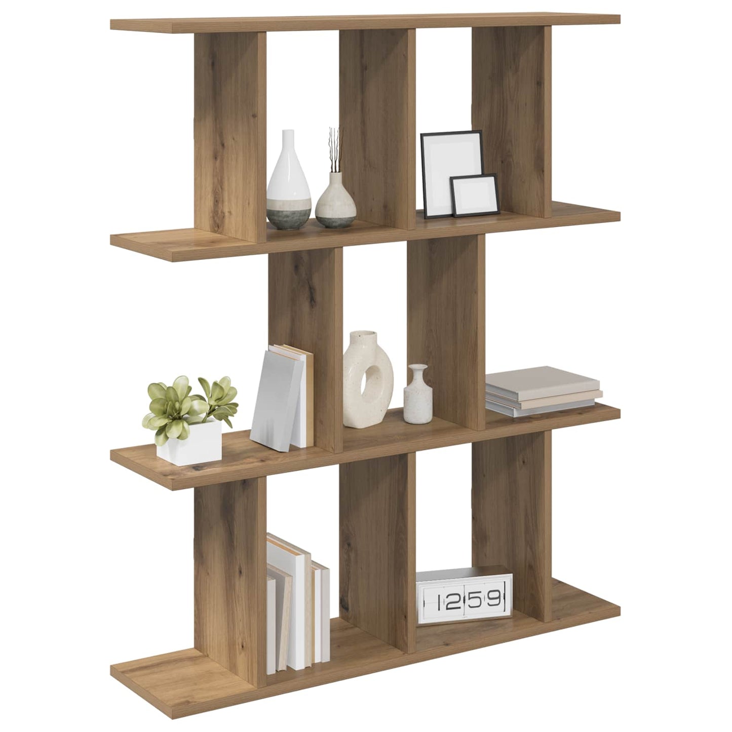 vidaXL Wall Shelf Artisan Oak 80 x 20 x 96 cm Engineered Wood