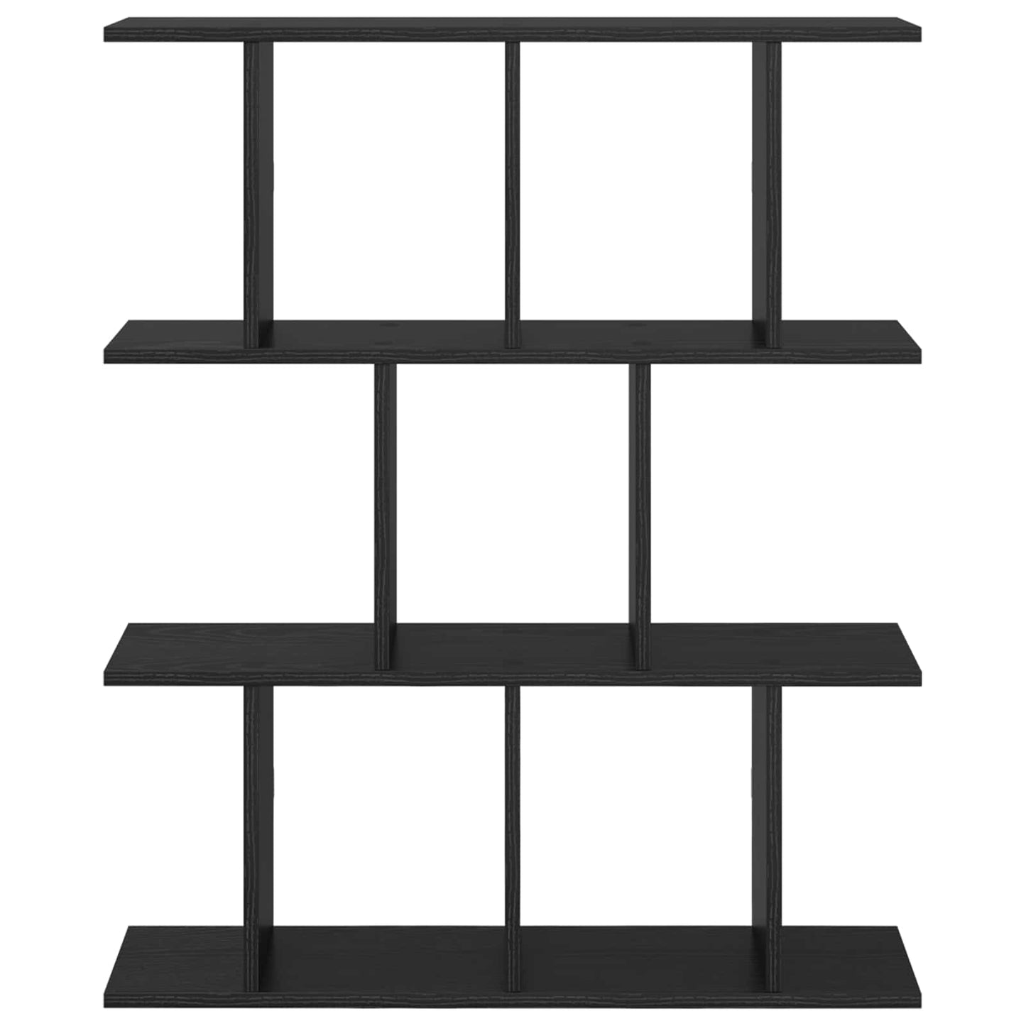 vidaXL Wall Shelf Black Oak 102 x 20 x 96 cm Engineered Wood