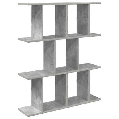 vidaXL Wall Shelf Concrete Grey 102 x 20 x 96 cm Engineered Wood