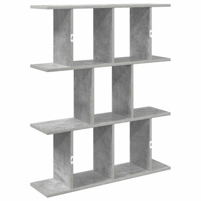 vidaXL Wall Shelf Concrete Grey 102 x 20 x 96 cm Engineered Wood