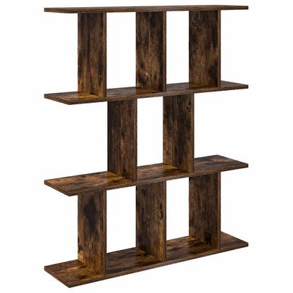 vidaXL Wall Shelf Smoked Oak 102 x 20 x 96 cm Engineered Wood