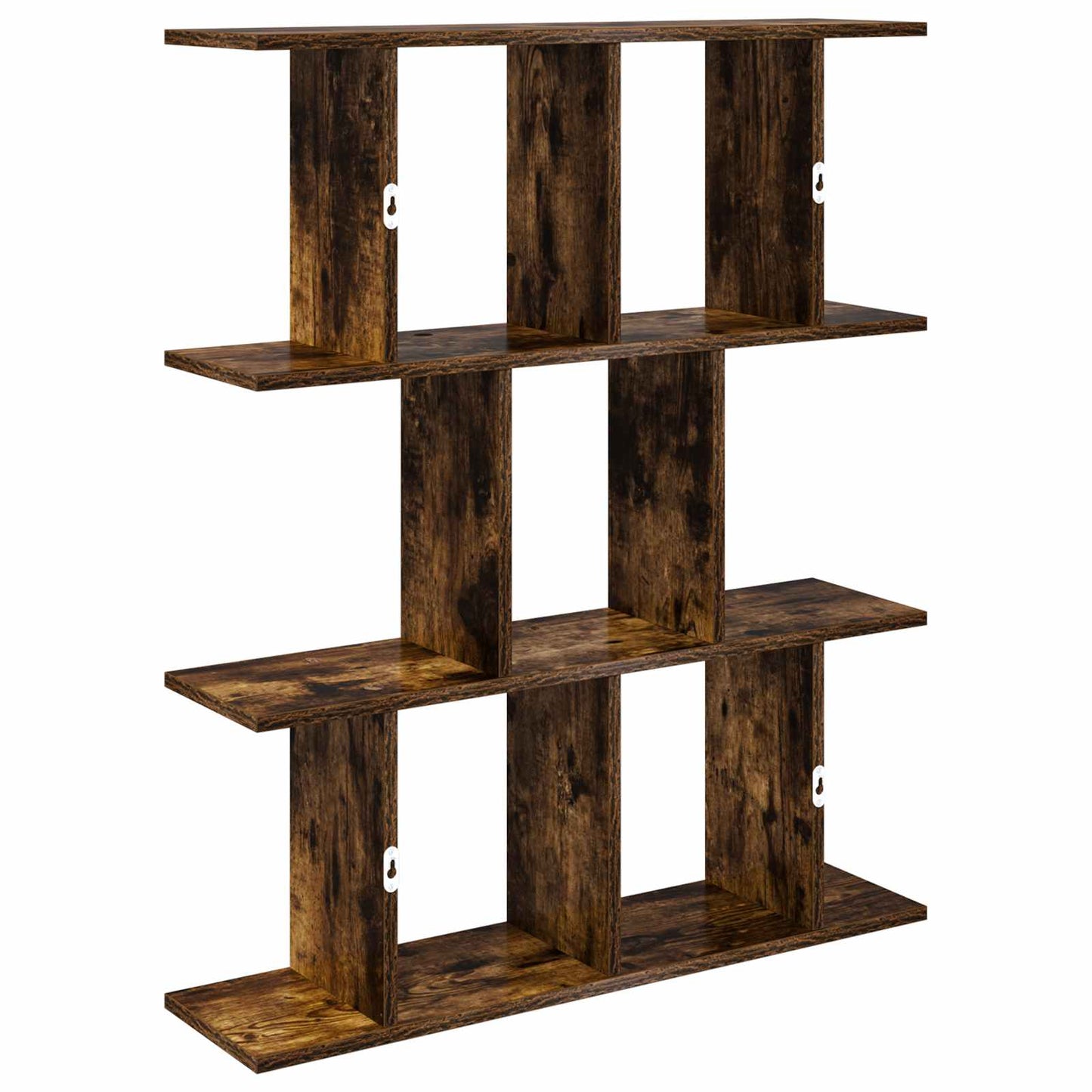 vidaXL Wall Shelf Smoked Oak 102 x 20 x 96 cm Engineered Wood