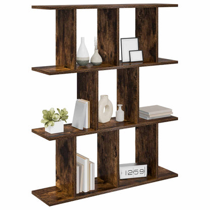 vidaXL Wall Shelf Smoked Oak 102 x 20 x 96 cm Engineered Wood