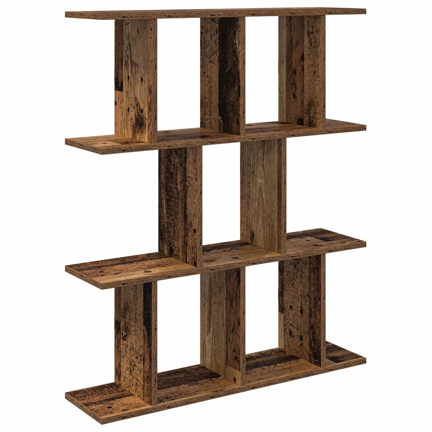 vidaXL Wall Shelf Old Wood 102 x 20 x 96 cm Engineered Wood