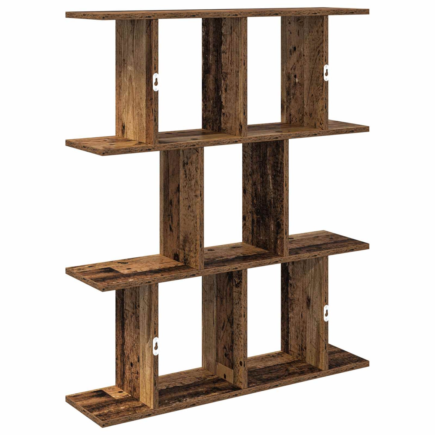 vidaXL Wall Shelf Old Wood 102 x 20 x 96 cm Engineered Wood