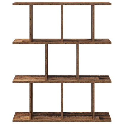 vidaXL Wall Shelf Old Wood 102 x 20 x 96 cm Engineered Wood