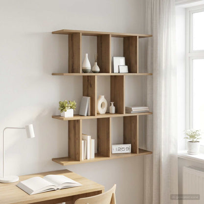 vidaXL Wall Shelf Artisan Oak 102 x 20 x 96 cm Engineered Wood