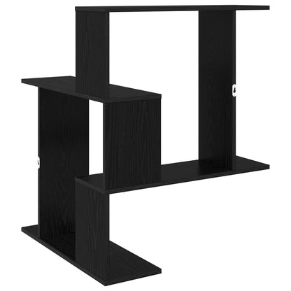 vidaXL Wall Shelf Black Oak 67 x 67 x 87 cm Engineered Wood