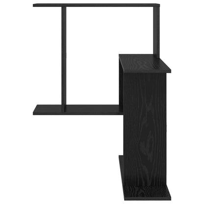 vidaXL Wall Shelf Black Oak 67 x 67 x 87 cm Engineered Wood