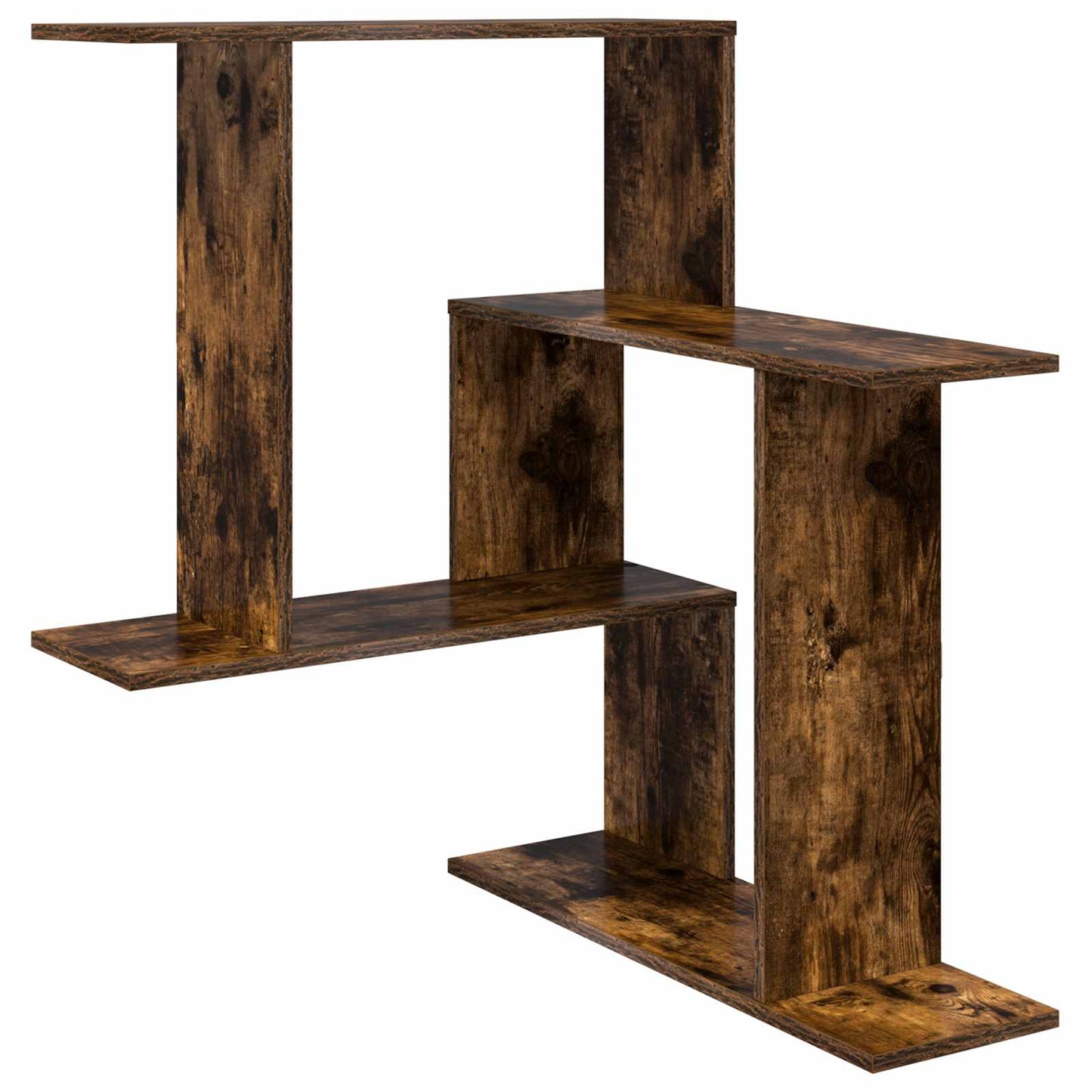 vidaXL Wall Shelf Smoked Oak 67 x 67 x 87 cm Engineered Wood