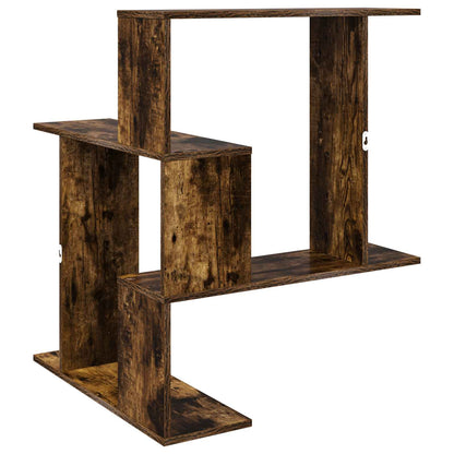 vidaXL Wall Shelf Smoked Oak 67 x 67 x 87 cm Engineered Wood