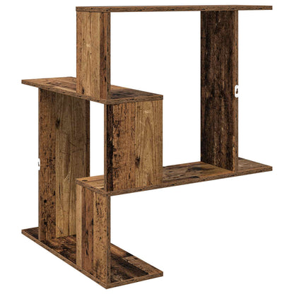 vidaXL Wall Shelf Old Wood 67 x 67 x 87 cm Engineered Wood