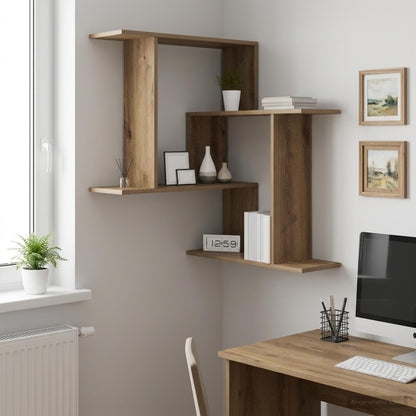 vidaXL Wall Shelf Artisan Oak 67 x 67 x 87 cm Engineered Wood