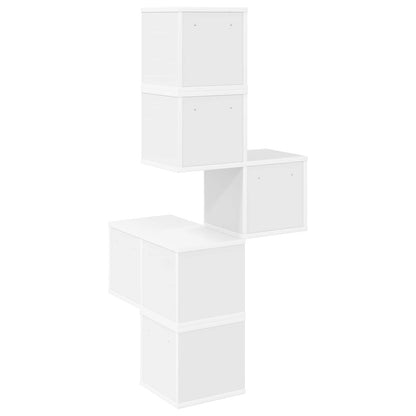 vidaXL Wall Corner Shelf White 48 x 48 x 120 cm Engineered Wood