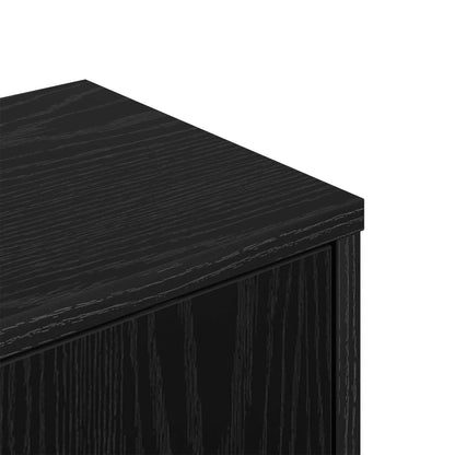 vidaXL Wall Corner Shelf Black Oak 48 x 48 x 120 cm Engineered Wood