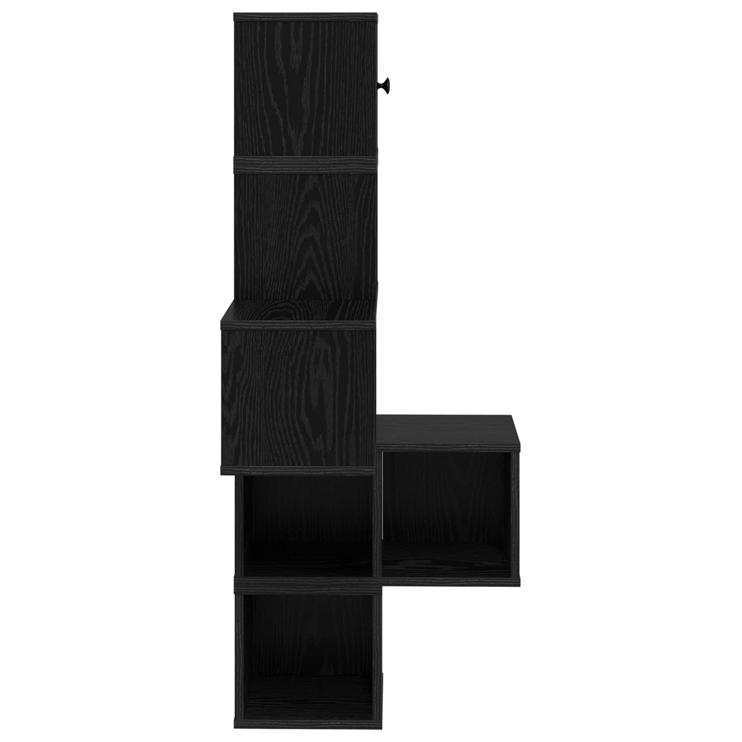vidaXL Wall Corner Shelf Black Oak 48 x 48 x 120 cm Engineered Wood