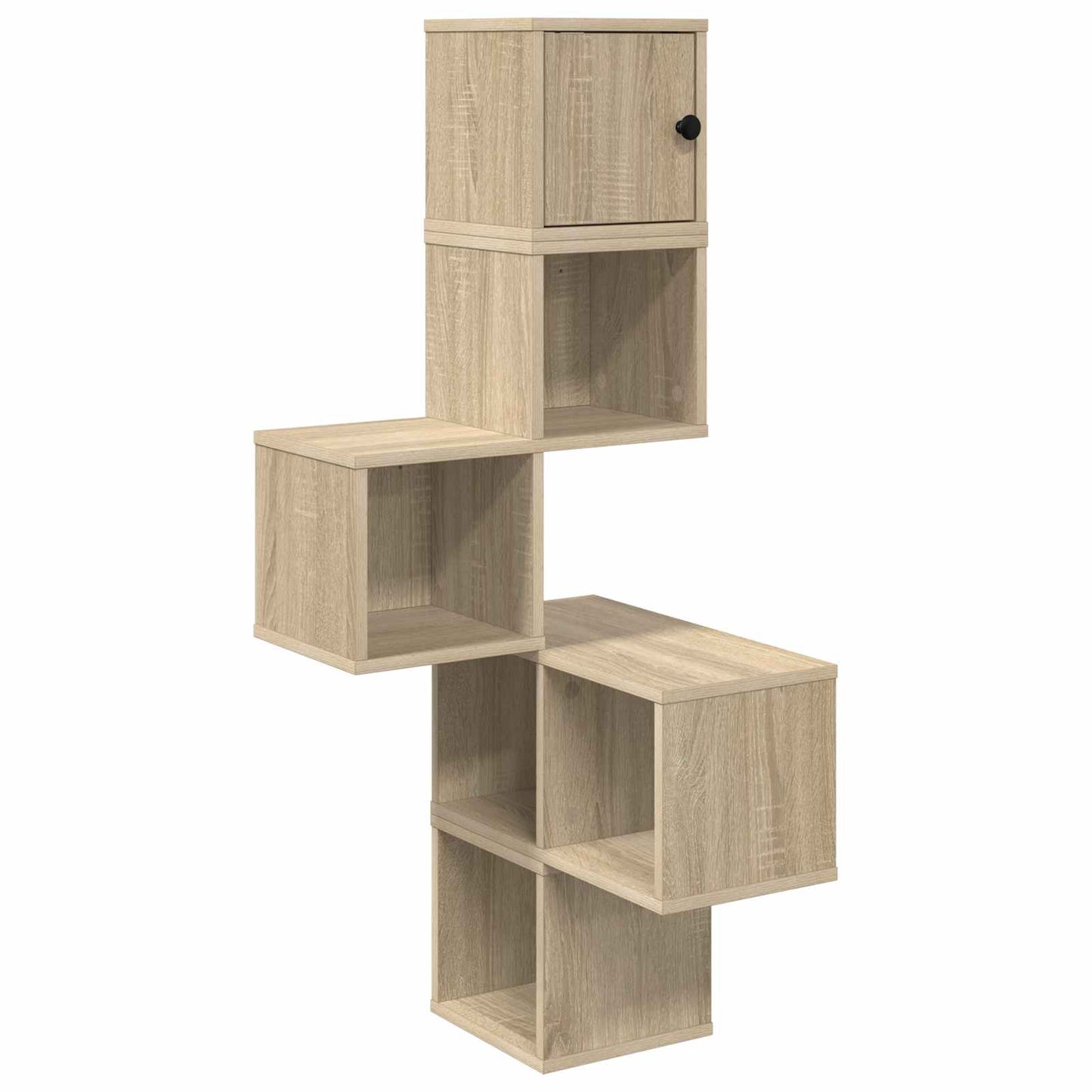 vidaXL Wall Corner Shelf Sonoma Oak 48 x 48 x 120 cm Engineered Wood