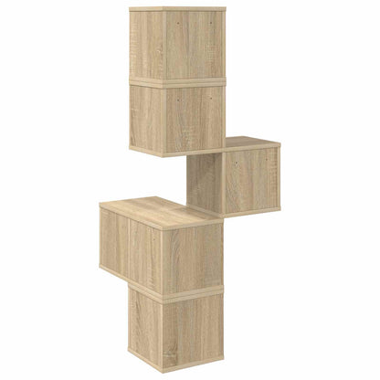 vidaXL Wall Corner Shelf Sonoma Oak 48 x 48 x 120 cm Engineered Wood
