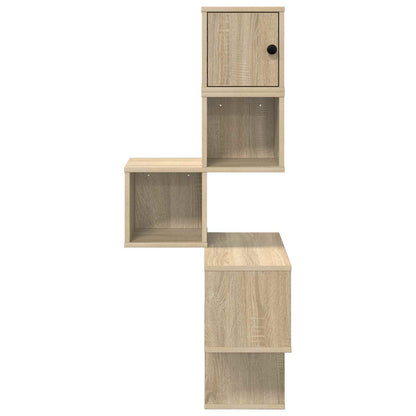vidaXL Wall Corner Shelf Sonoma Oak 48 x 48 x 120 cm Engineered Wood