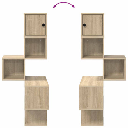 vidaXL Wall Corner Shelf Sonoma Oak 48 x 48 x 120 cm Engineered Wood