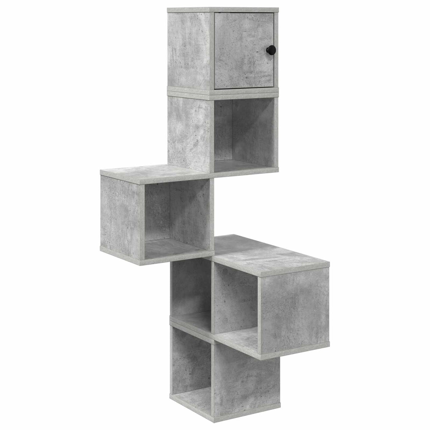 vidaXL Wall Corner Shelf Concrete Grey 48 x 48 x 120 cm