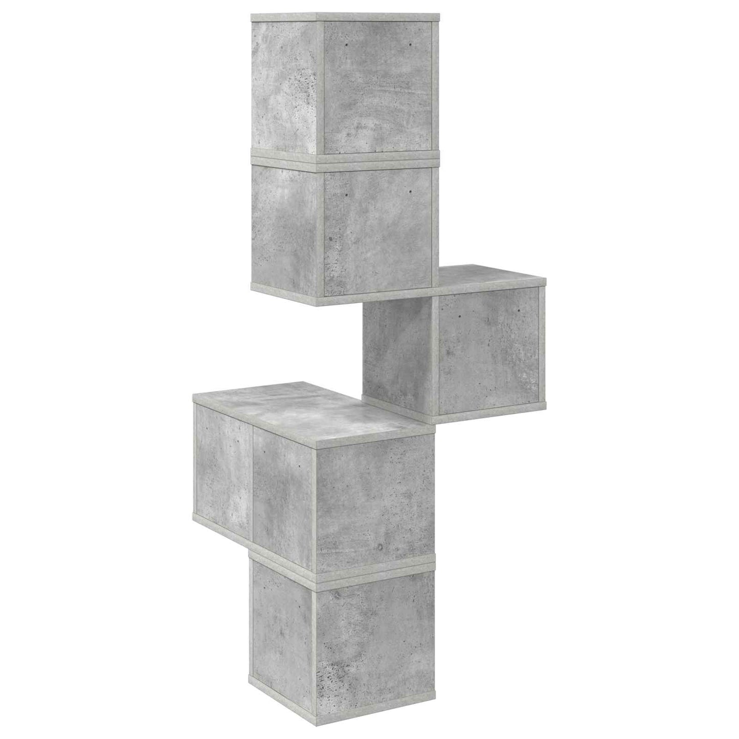 vidaXL Wall Corner Shelf Concrete Grey 48 x 48 x 120 cm