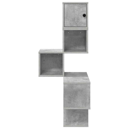 vidaXL Wall Corner Shelf Concrete Grey 48 x 48 x 120 cm