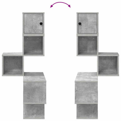 vidaXL Wall Corner Shelf Concrete Grey 48 x 48 x 120 cm