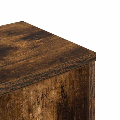 vidaXL Wall Corner Shelf Smoked Oak 48 x 48 x 120 cm Engineered Wood