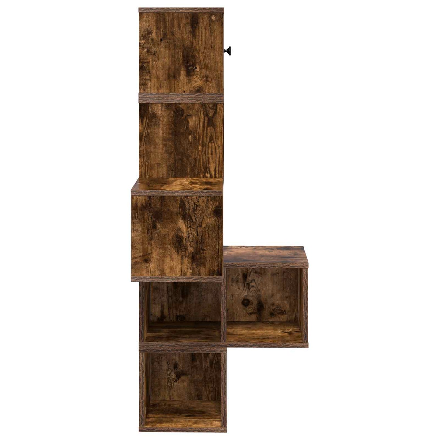 vidaXL Wall Corner Shelf Smoked Oak 48 x 48 x 120 cm Engineered Wood