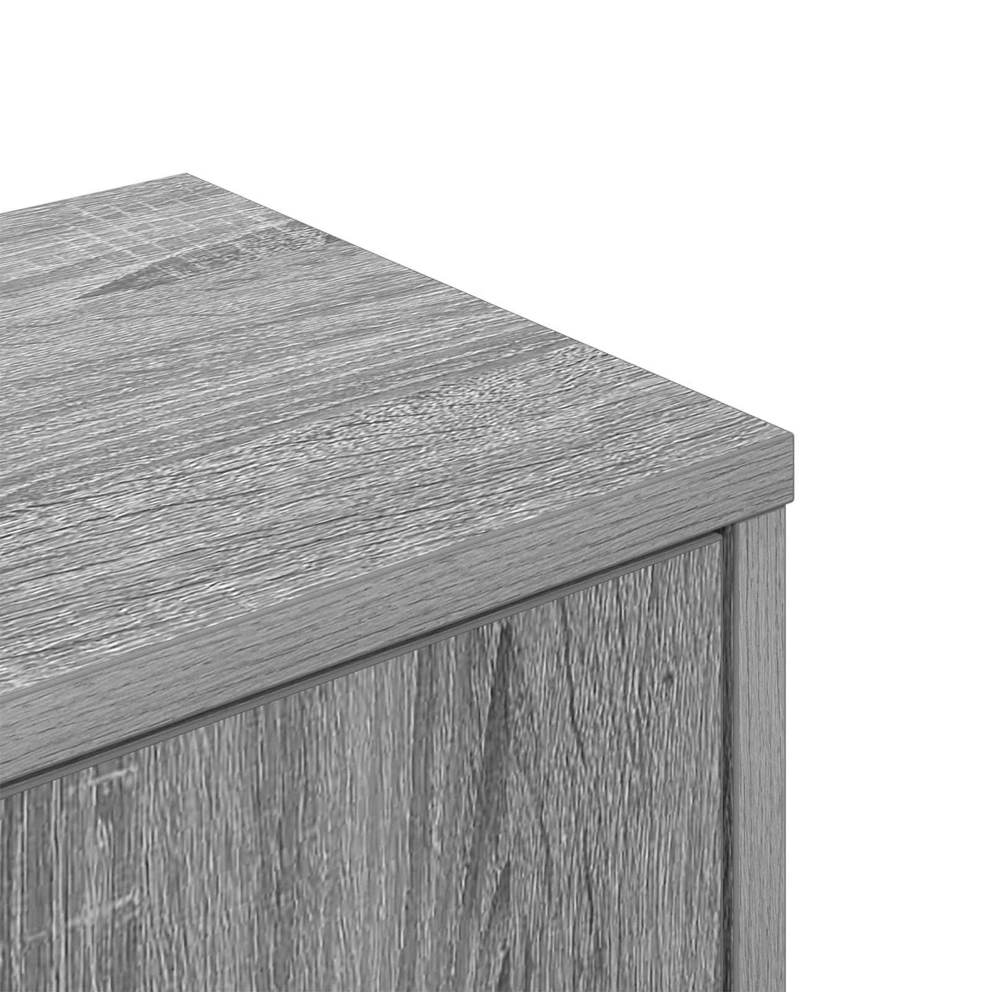 vidaXL Wall Corner Shelf Grey Sonoma 48 x 48 x 120 cm Engineered Wood