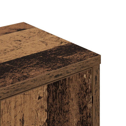 vidaXL Wall Corner Shelf Old Wood 48 x 48 x 120 cm Engineered Wood