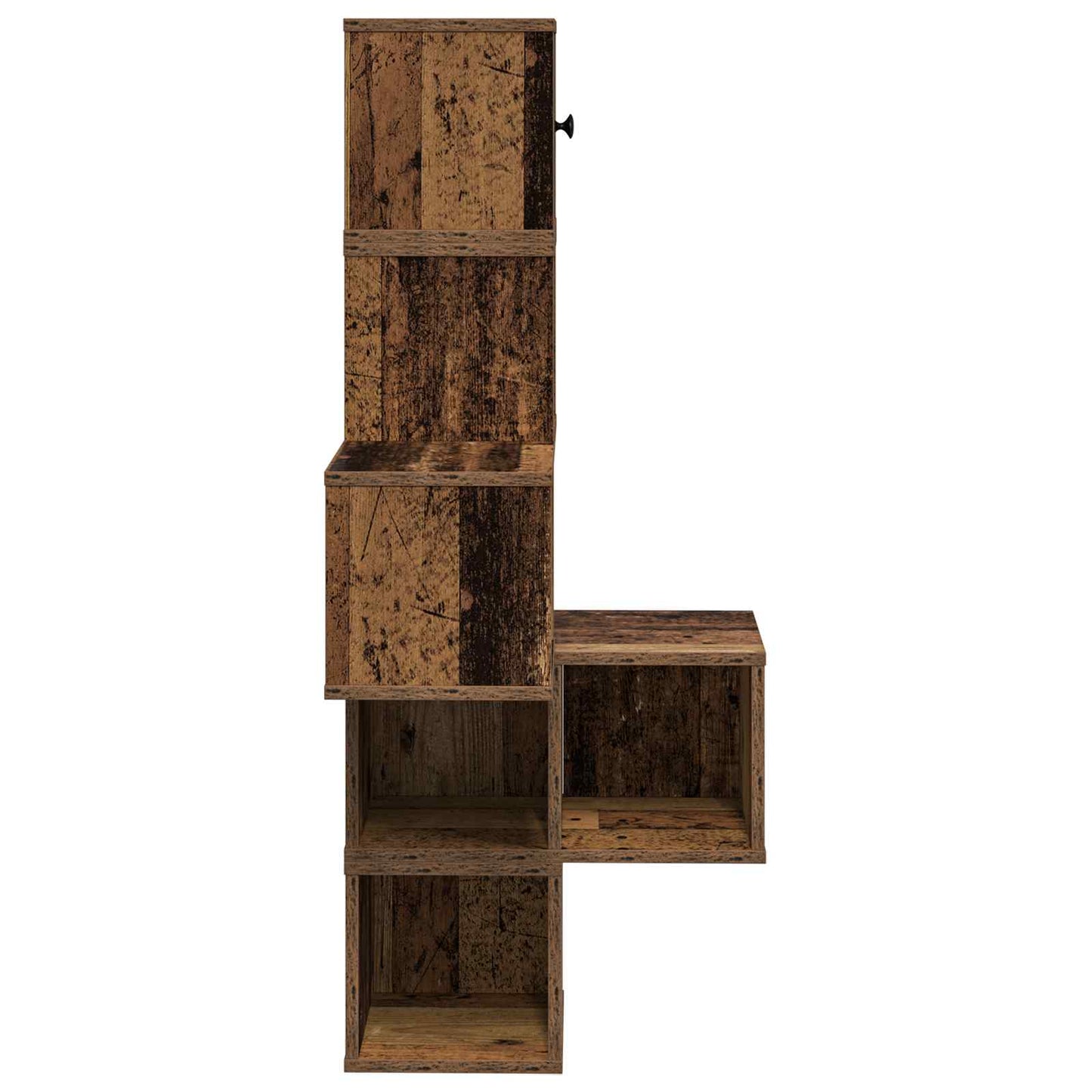 vidaXL Wall Corner Shelf Old Wood 48 x 48 x 120 cm Engineered Wood