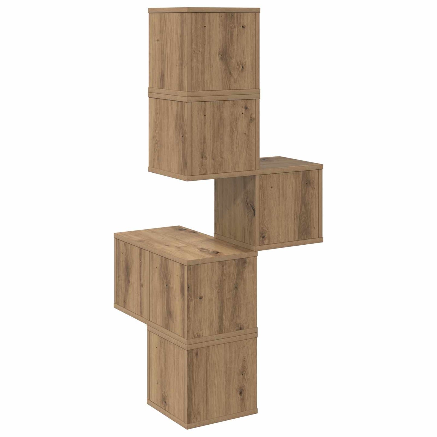 vidaXL Wall Corner Shelf Artisan Oak 48 x 48 x 120 cm Engineered Wood