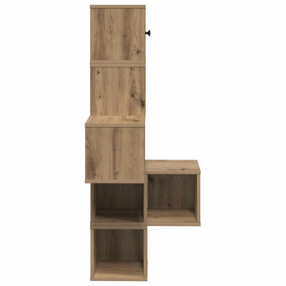 vidaXL Wall Corner Shelf Artisan Oak 48 x 48 x 120 cm Engineered Wood