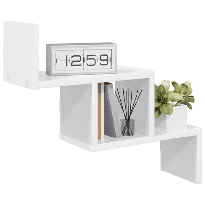 vidaXL Wall Shelf White 48 x 15 x 42 cm Engineered Wood
