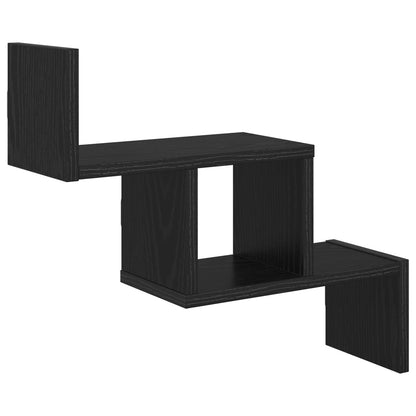 vidaXL Wall Shelf Black Oak 48 x 15 x 42 cm Engineered Wood