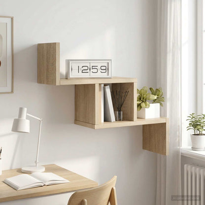 vidaXL Wall Shelf Sonoma Oak 48 x 15 x 42 cm Engineered Wood