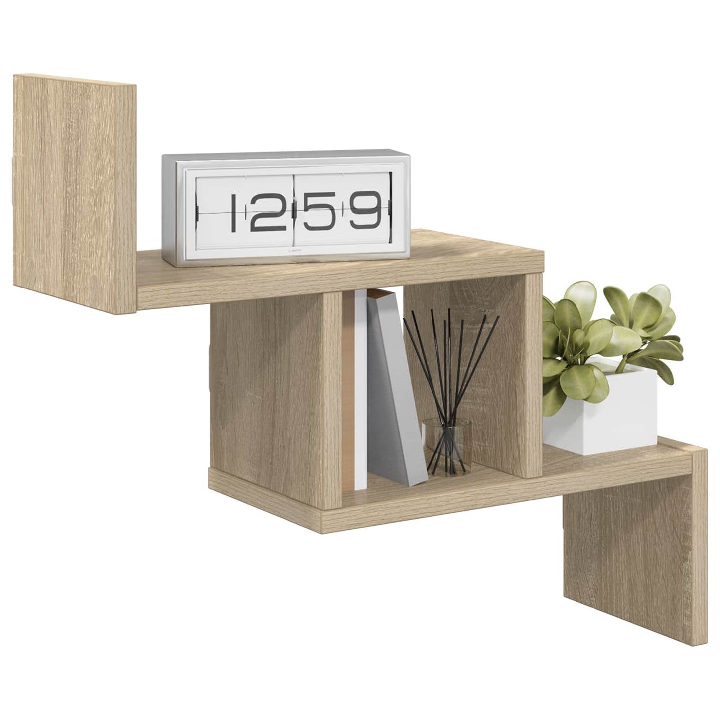 vidaXL Wall Shelf Sonoma Oak 48 x 15 x 42 cm Engineered Wood