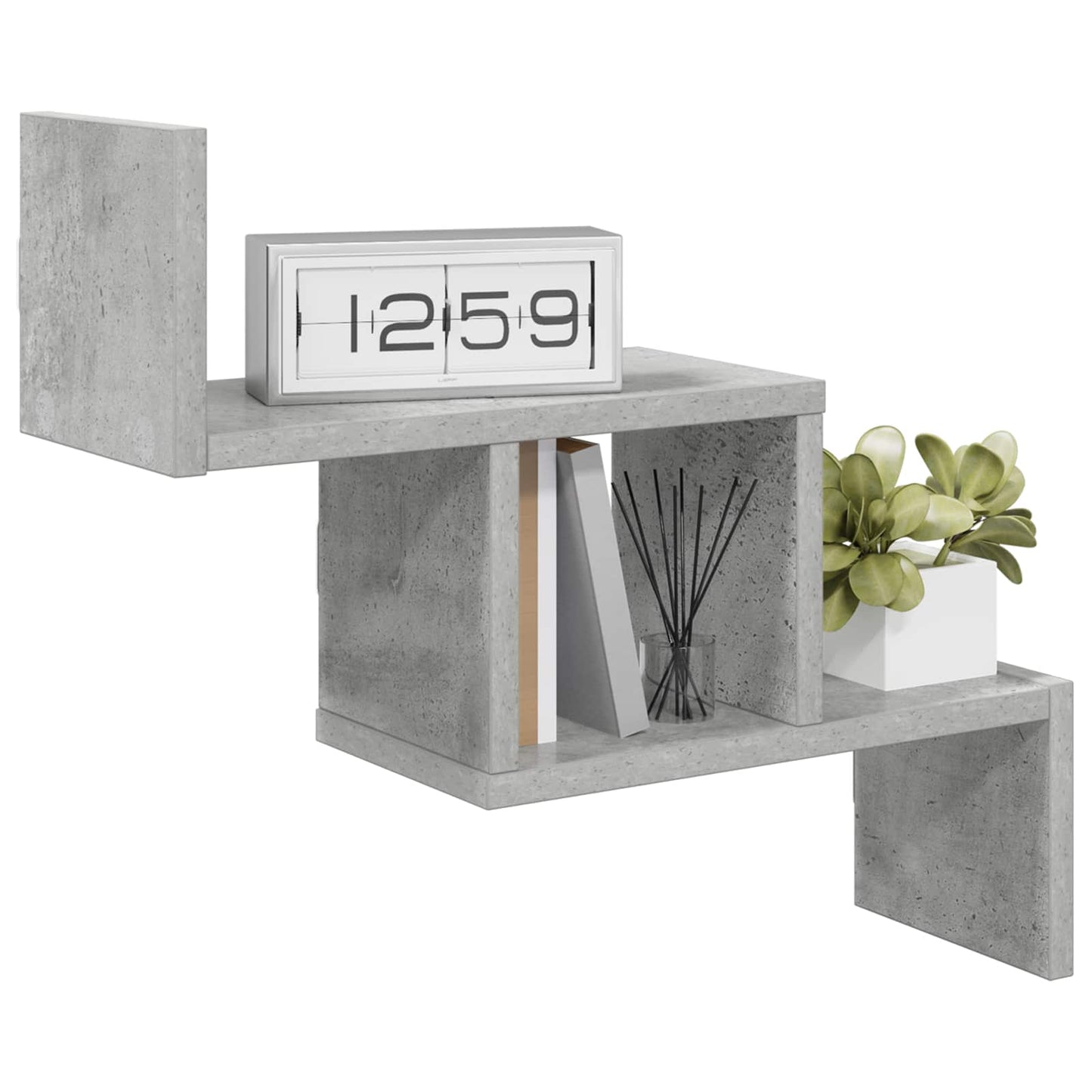 vidaXL Wall Shelf Concrete Grey 48 x 15 x 42 cm Engineered Wood