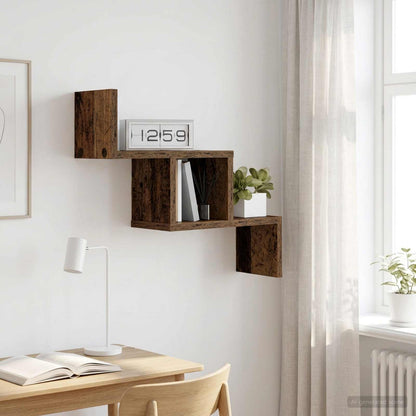 vidaXL Wall Shelf Old Wood 48 x 15 x 42 cm Engineered Wood