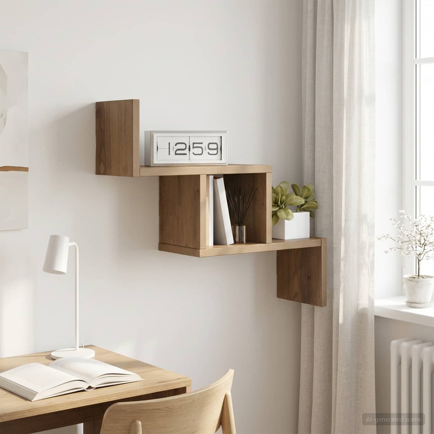vidaXL Wall Shelf Artisan Oak 48 x 15 x 42 cm Engineered Wood