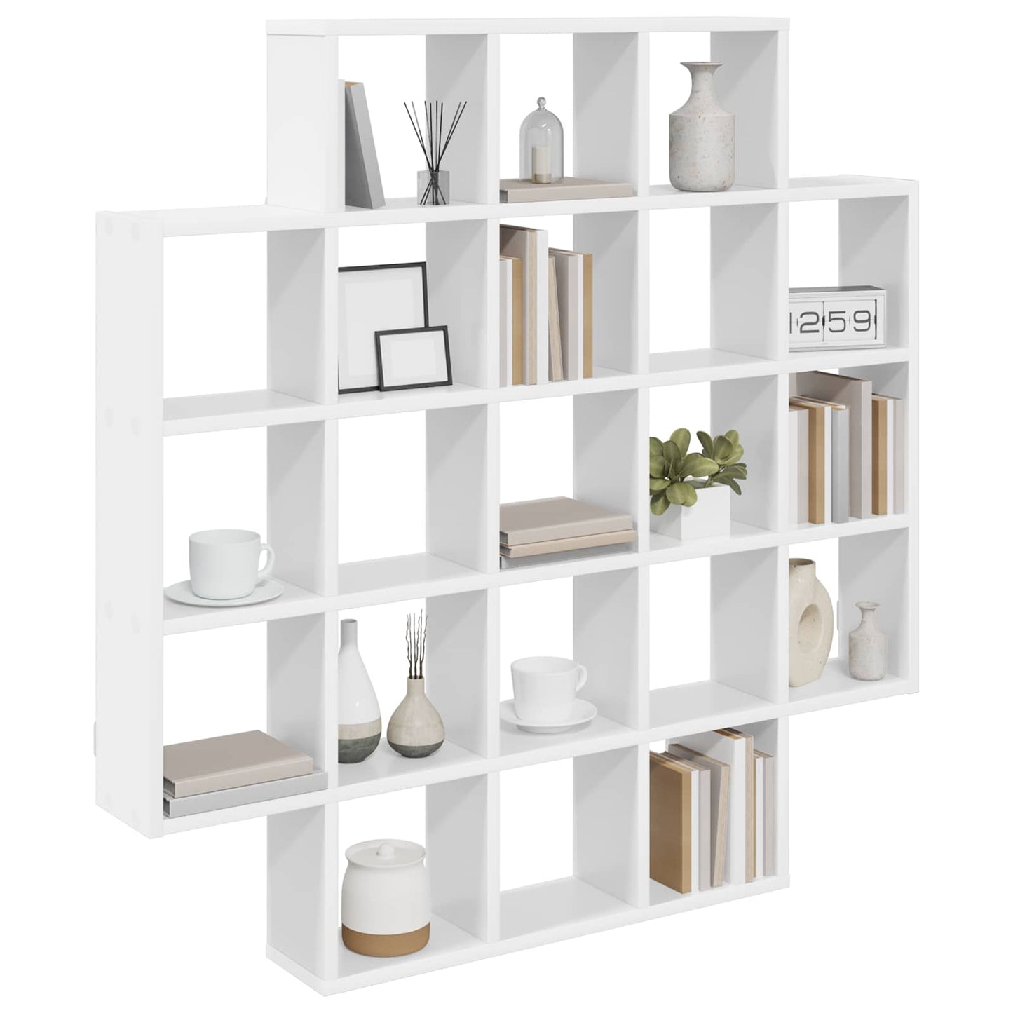 vidaXL Wall Shelf White 100 x 13 x 100 cm Engineered Wood