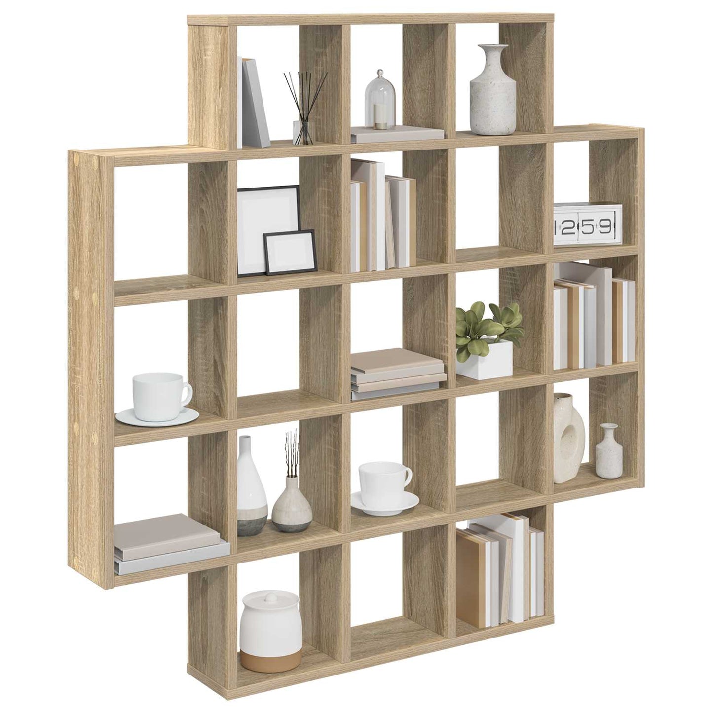 vidaXL Wall Shelf Sonoma Oak 100 x 13 x 100 cm Engineered Wood